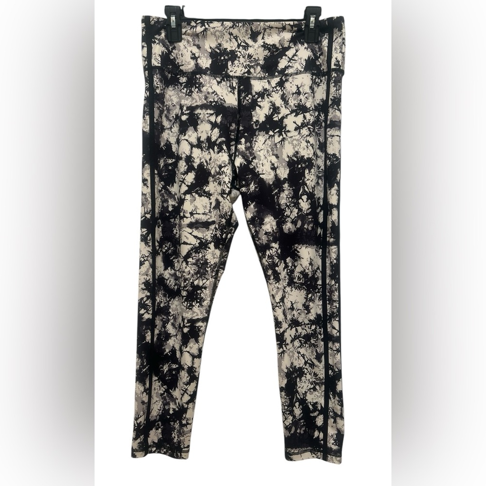 ZYIA Bracken Piping 14/16 light & tight 7/8 abstract designed black leggings